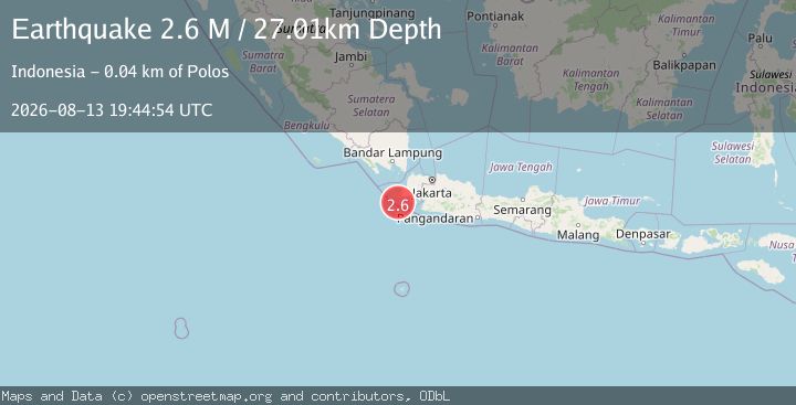 Map of Java, Indonesia