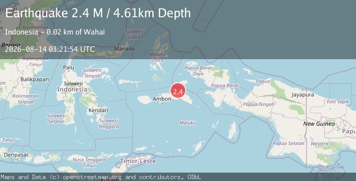 Map of Seram, Indonesia
