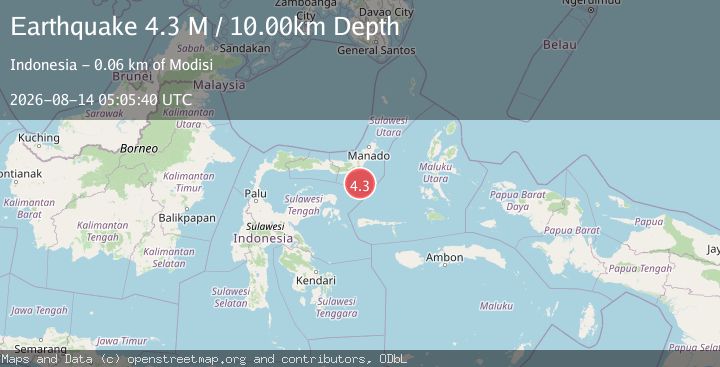 Map of Southern Molucca Sea
