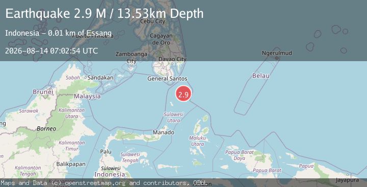 Map of Talaud Islands, Indonesia