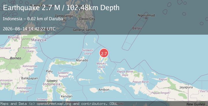 Map of Halmahera, Indonesia
