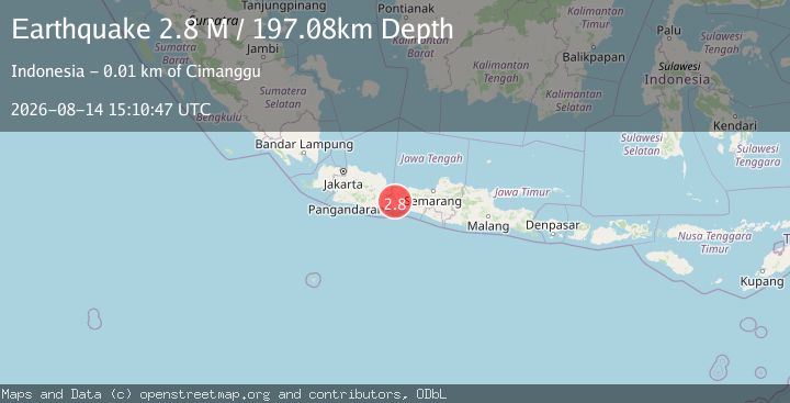 Map of Java, Indonesia