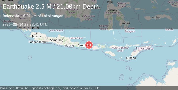 Map of Sumbawa Region, Indonesia