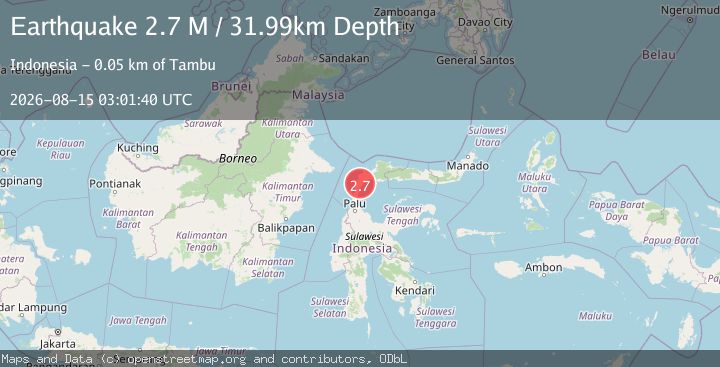 Map of Minahassa Peninsula, Sulawesi
