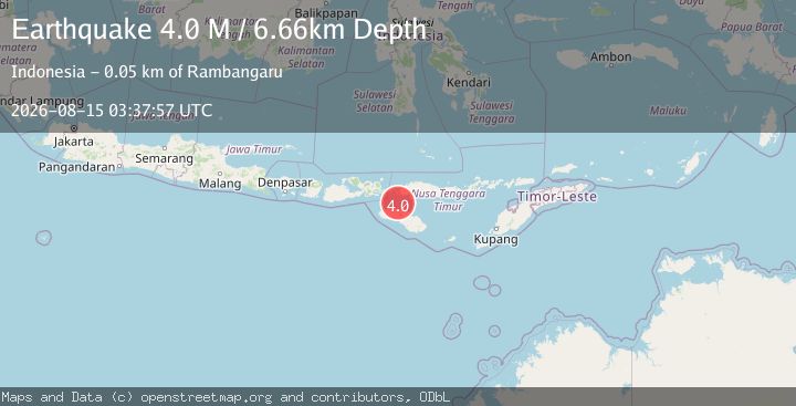Map of Sumba Region, Indonesia