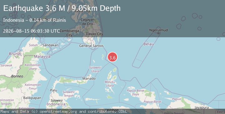 Map of North of Halmahera, Indonesia