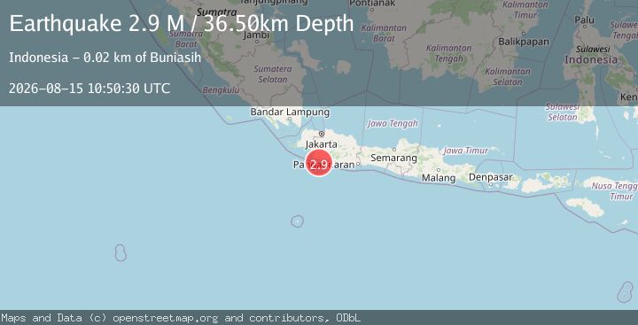 Map of Java, Indonesia