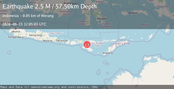 Map of Sumba Region, Indonesia