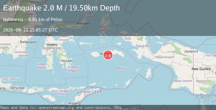 Map of Seram, Indonesia