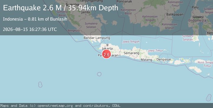 Map of Java, Indonesia