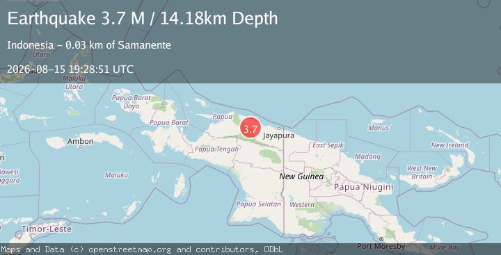 Map of West Papua, Indonesia