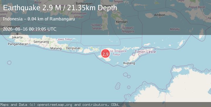 Map of Sumba Region, Indonesia