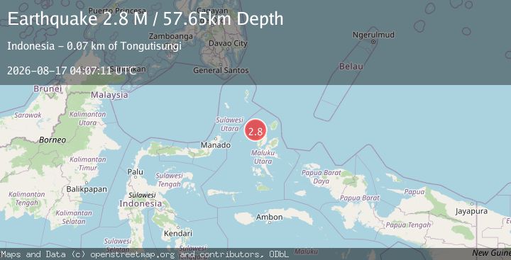 Map of Northern Molucca Sea