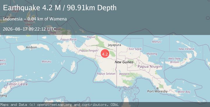 Map of West Papua, Indonesia