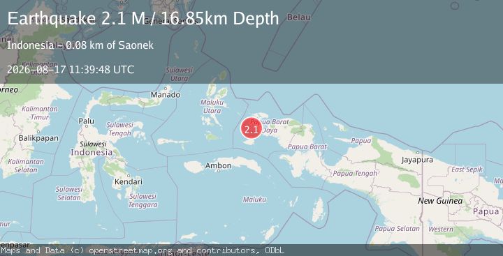 Map of West Papua Region, Indonesia