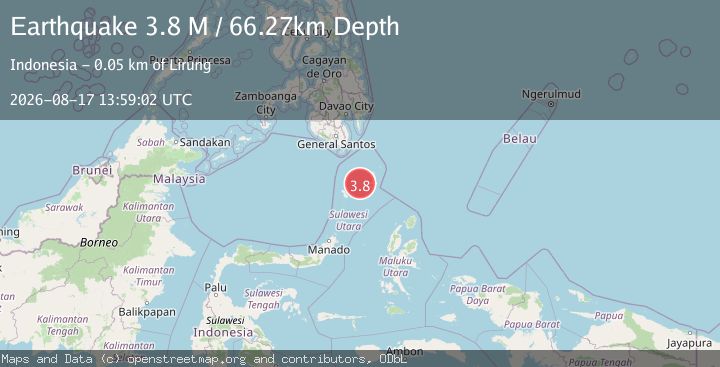 Map of Talaud Islands, Indonesia