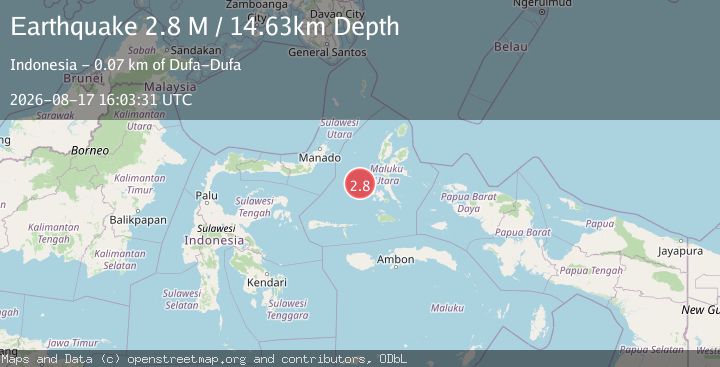 Map of Southern Molucca Sea