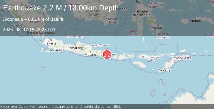 Map of Bali Region, Indonesia