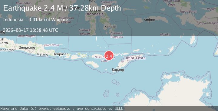 Map of Flores Region, Indonesia