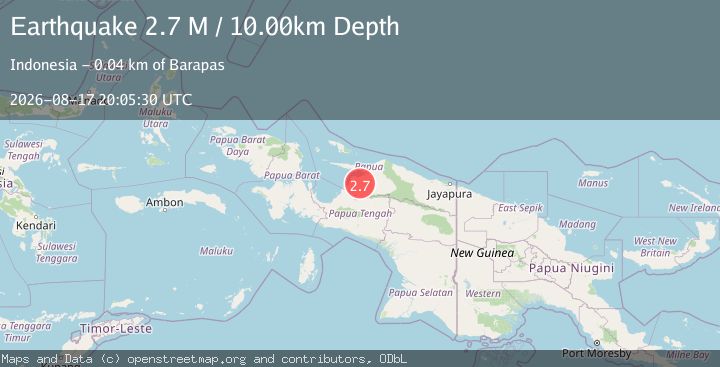 Map of West Papua Region, Indonesia