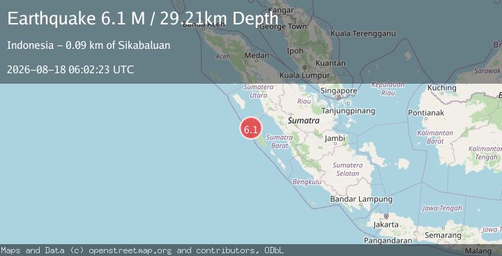 Map of Southern Sumatra, Indonesia
