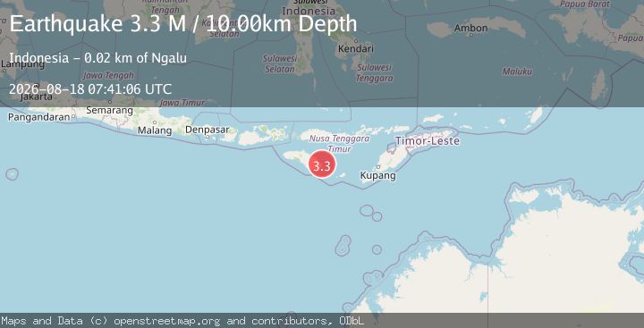 Map of Sumba Region, Indonesia