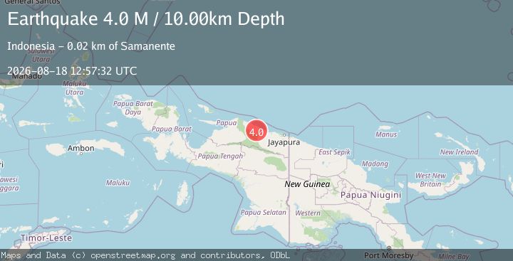 Map of Near North Coast of West Papua
