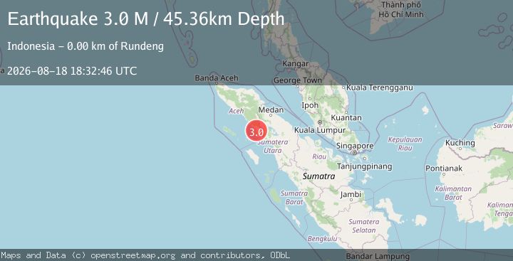 Map of Northern Sumatra, Indonesia
