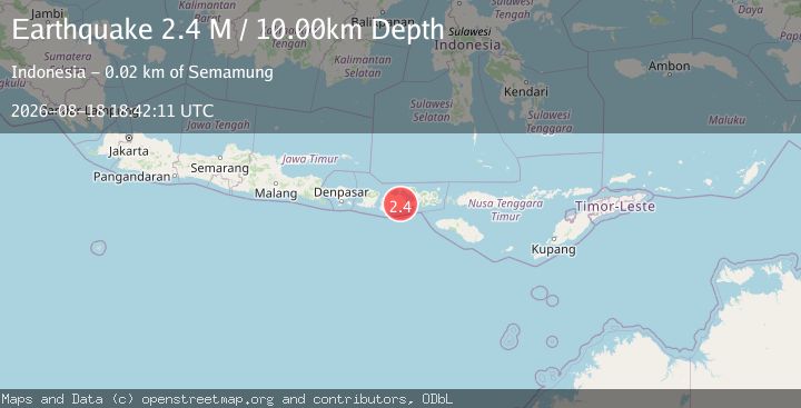 Map of Sumbawa Region, Indonesia