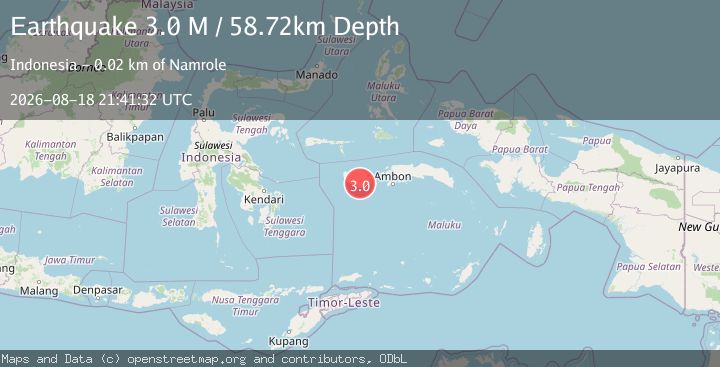 Map of Buru, Indonesia
