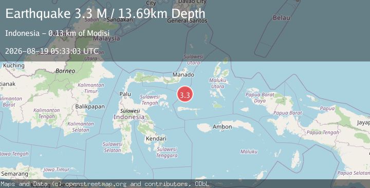 Map of Southern Molucca Sea