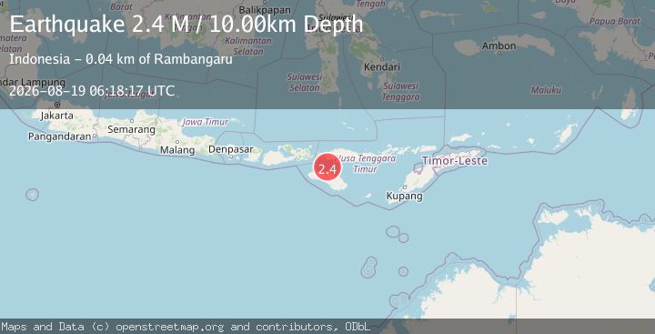 Map of Sumba Region, Indonesia