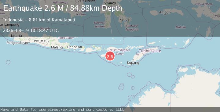 Map of Sumba Region, Indonesia
