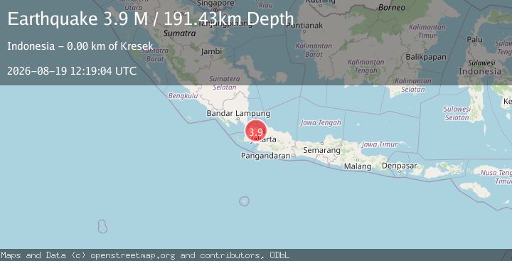 Map of Java, Indonesia