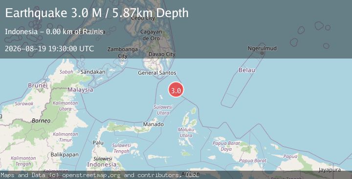 Map of Talaud Islands, Indonesia