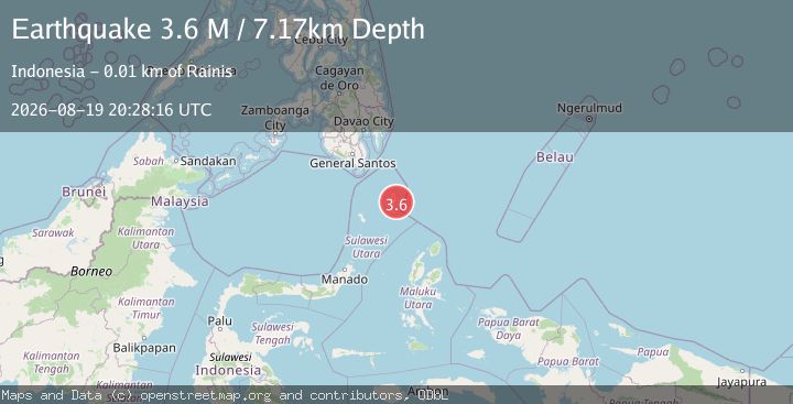 Map of Talaud Islands, Indonesia
