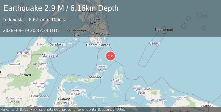 Map of Talaud Islands, Indonesia