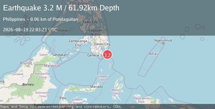 Map of Mindanao, Philippines