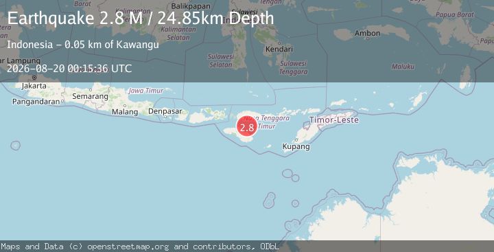 Map of Sumba Region, Indonesia