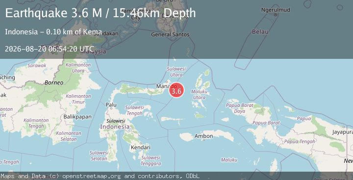 Map of Northern Molucca Sea