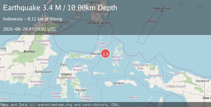 Map of Northern Molucca Sea