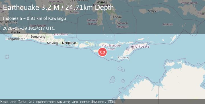 Map of Sumba Region, Indonesia