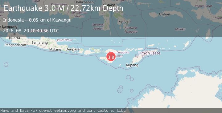 Map of Sumba Region, Indonesia