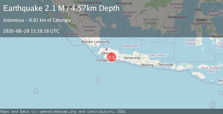 Map of Java, Indonesia