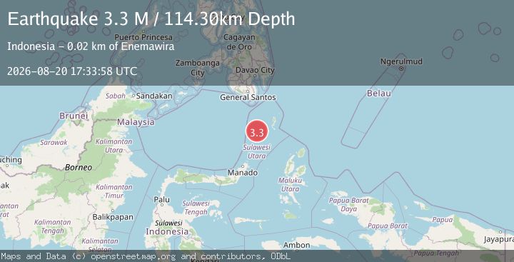 Map of Talaud Islands, Indonesia