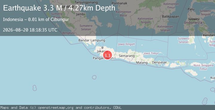 Map of Java, Indonesia