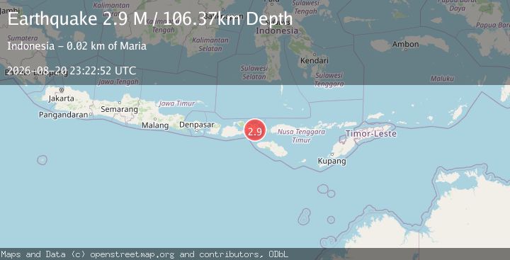 Map of Sumbawa Region, Indonesia