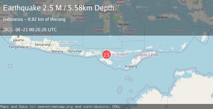 Map of Flores Region, Indonesia