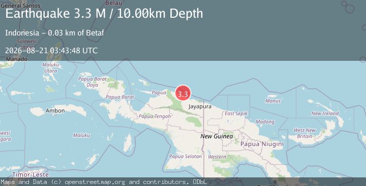 Map of Near North Coast of West Papua