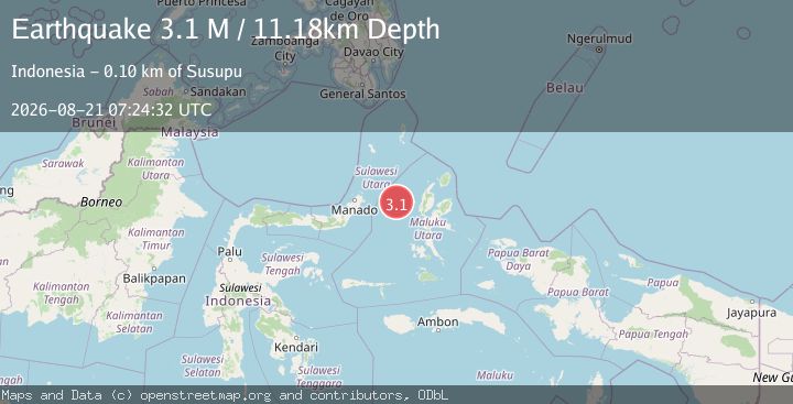Map of Northern Molucca Sea